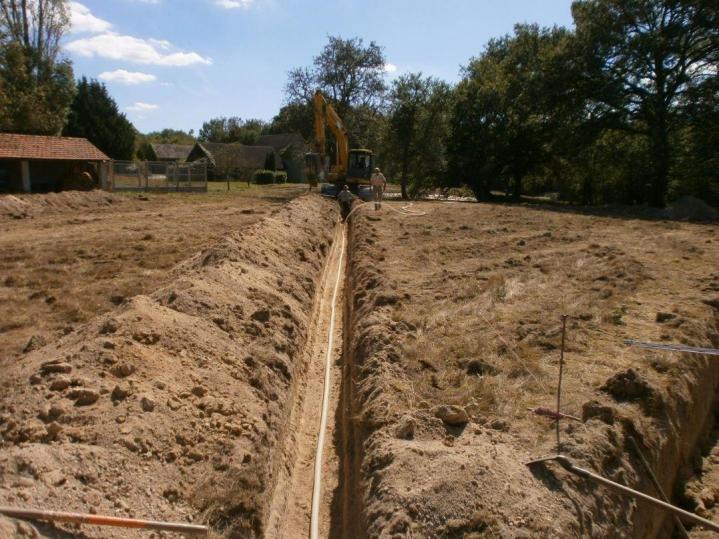 Creusement conduit assainissement Pithiviers